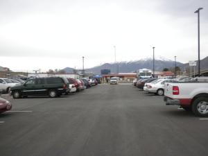 Parking at a transit station in Provo.